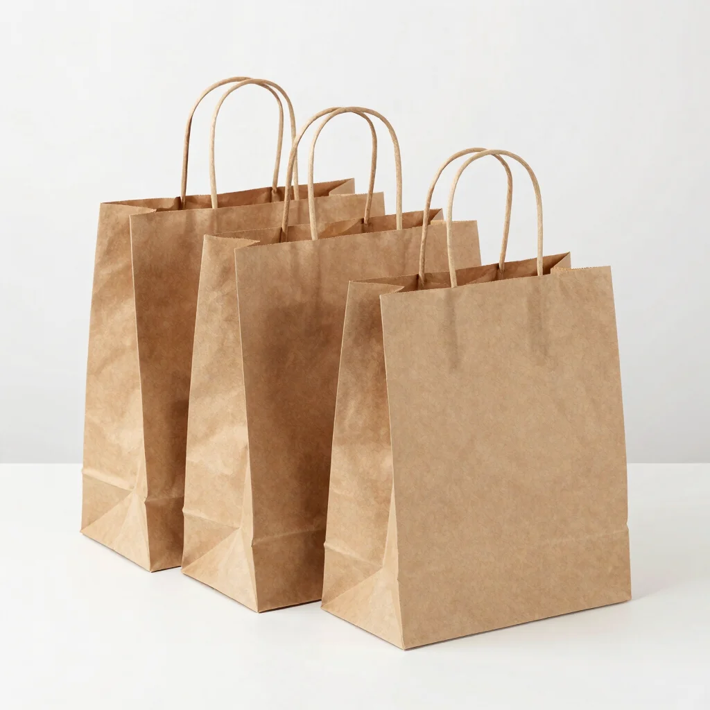 Kraft Handle Shopping Bags